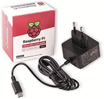 Raspberry Pi Netzteil für Raspberry Pi 4 Model B, USB-C, 5.1V, 3A Schwarz
